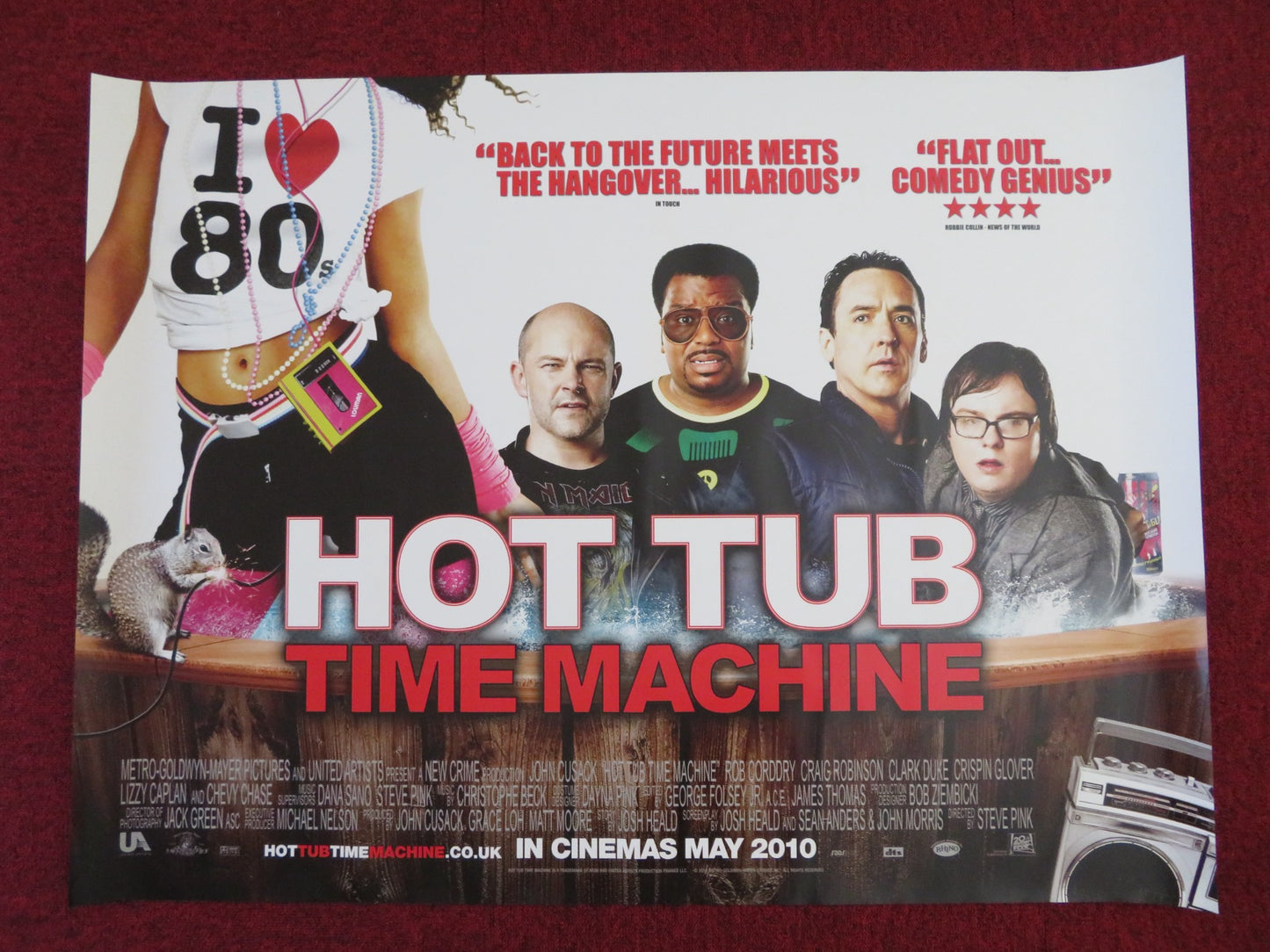 HOT TUB TIME MACHINE UK QUAD (30"x 40") ROLLED POSTER JOHN CUSACK C. DUKE 2010