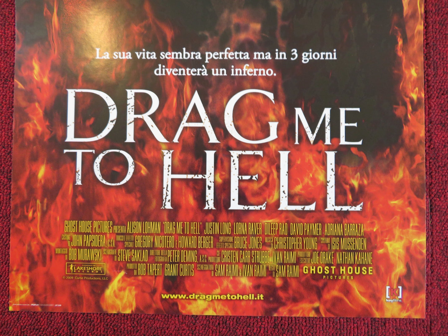 DRAG ME TO HELL ITALIAN LOCANDINA POSTER ALISON LOHMAN JUSTIN LONG 2009