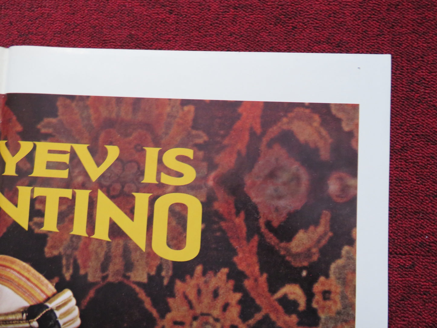 VALENTINO FOLDED US ONE SHEET POSTER RUDOLF NUREYEV LESLIE CARON 1977