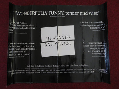 HUSBANDS AND WIVES UK QUAD (30"x 40") ROLLED POSTER WOODY ALLEN MIA FARROW 1992