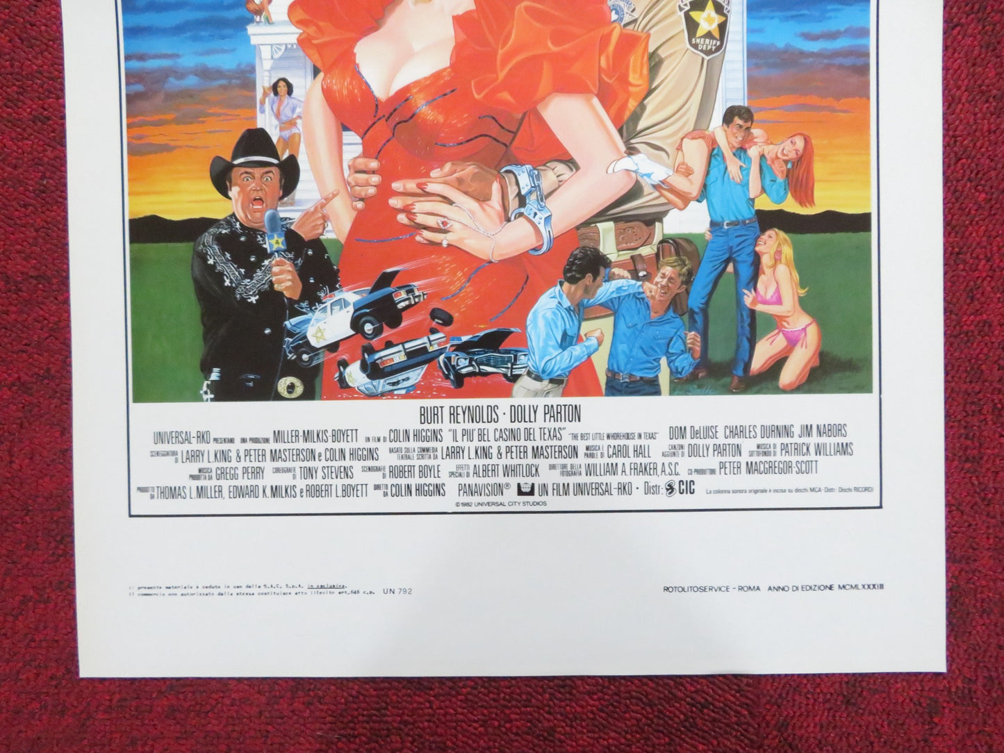 THE BEST LITTLE WHOREHOUSE IN TEXAS ITALIAN LOCANDINA POSTER DOLLY PARTON 1983