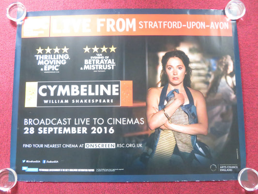 ROYAL SHAKESPEARE COMPANY: CYMBELINE UK QUAD (30"x 40") ROLLED POSTER 2016