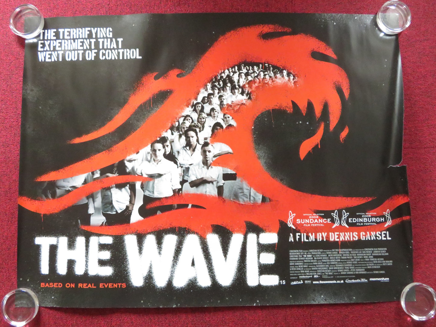 THE WAVE UK QUAD ROLLED POSTER JURGEN VOGEL FREDERICK LAU 2008