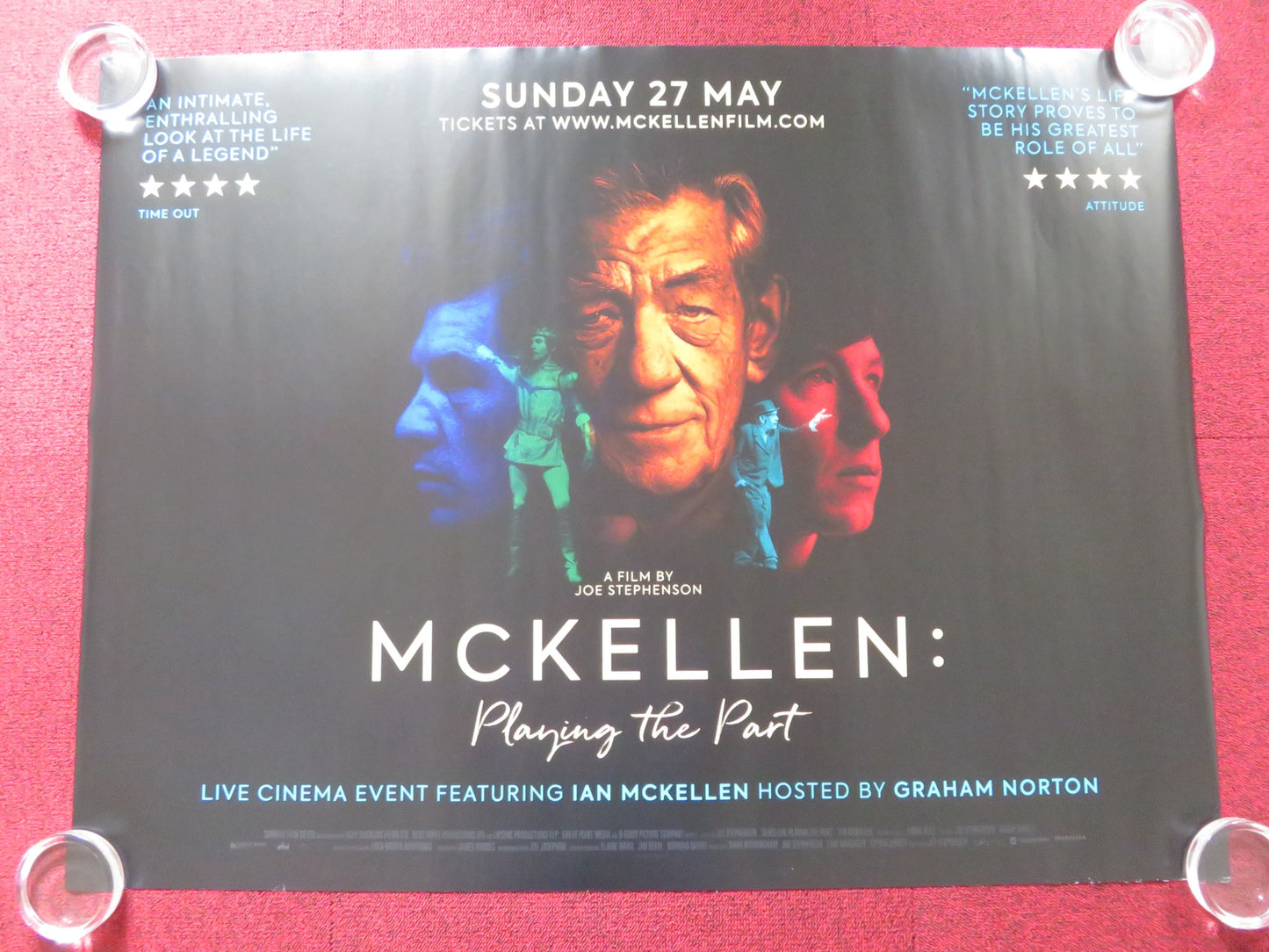 MCKELLEN: PLAYING THE PART UK QUAD (30"x 40") ROLLED POSTER IAN MCKELLEN 2017