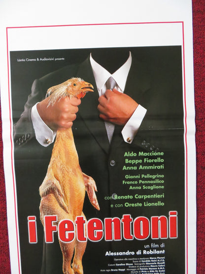 I FETENTONI ITALIAN LOCANDINA POSTER ALDO MACCIONE BEPPE FIORELLO 1999