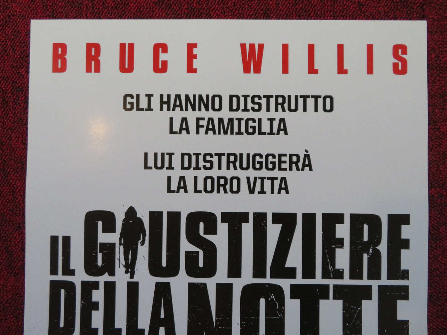 DEATH WISH ITALIAN LOCANDINA POSTER BRUCE WILLIS VINCENT D'ONOFRIO 2018