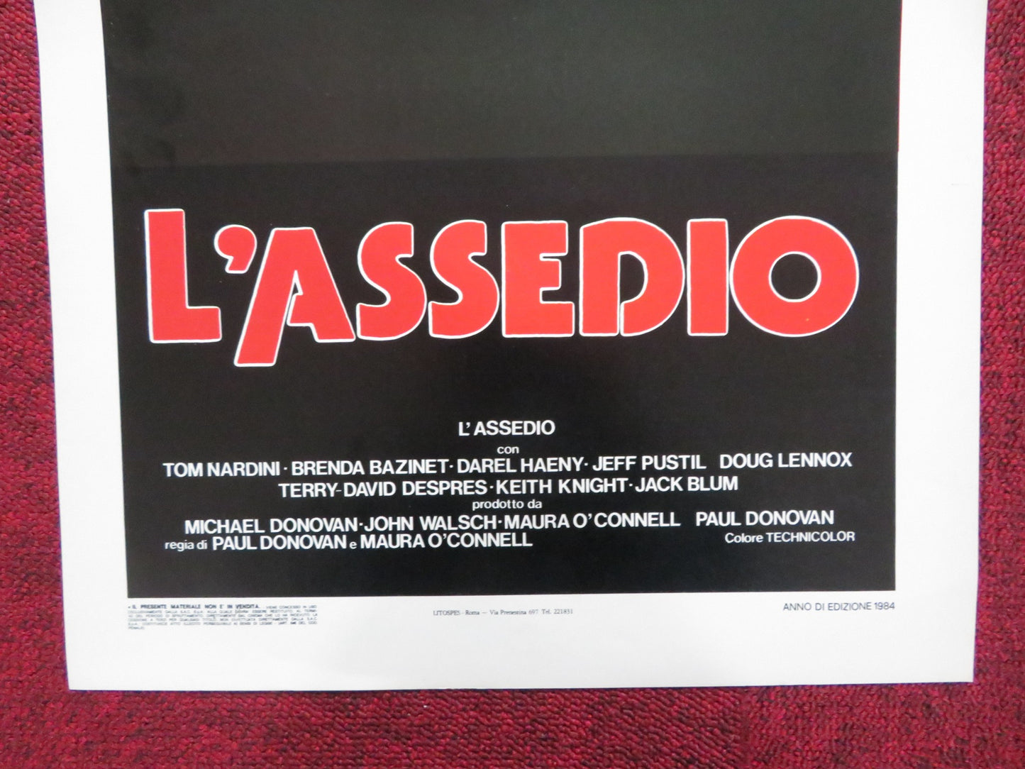 L'ASSEDIO / SIEGE - SELF DEFENCE ITALIAN LOCANDINA POSTER TOM NARDINI 1984