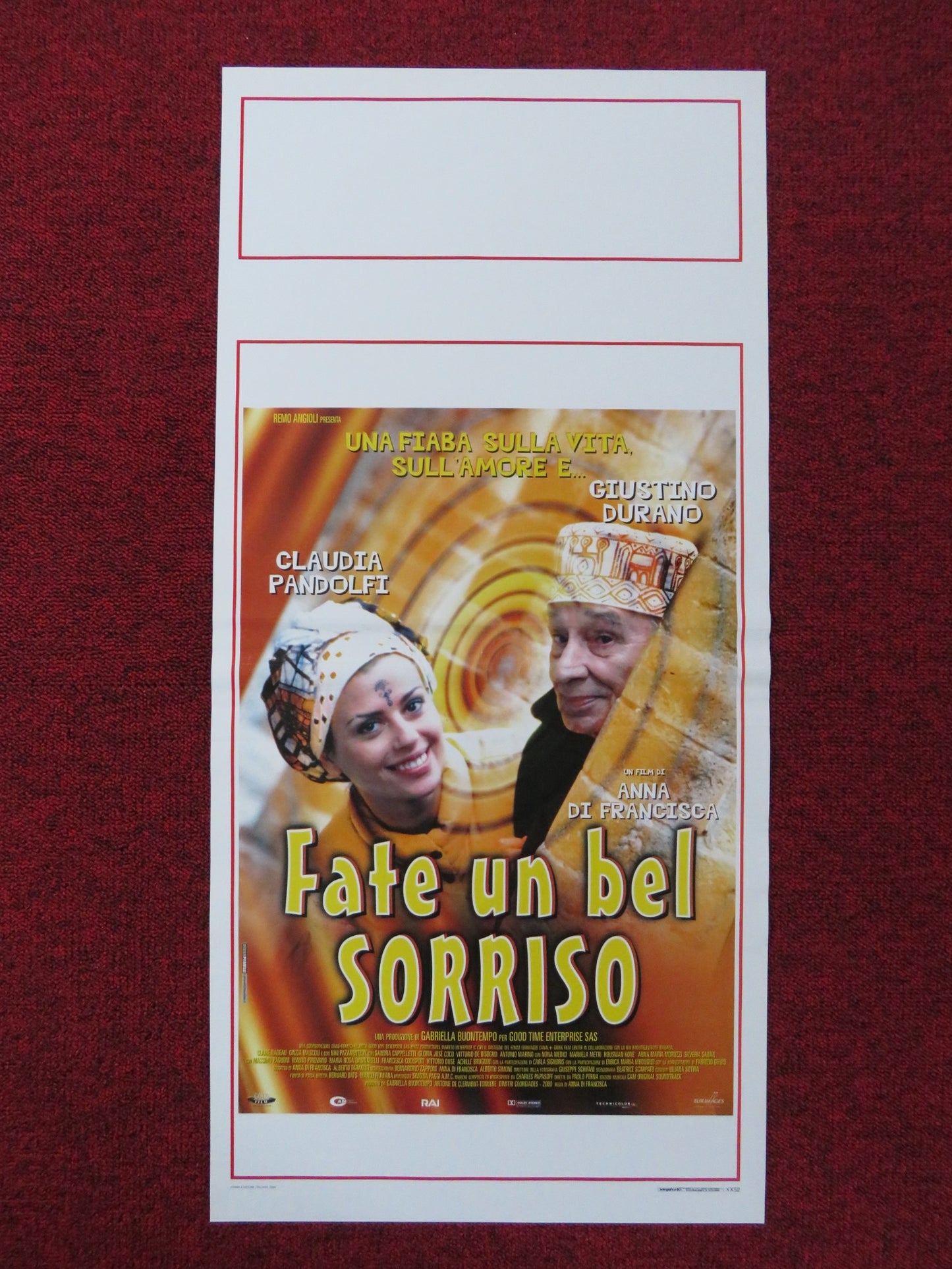 FATE UN BEL SORRISO ITALIAN LOCANDINA POSTER CLAUDIA PANDOLFI G. DURANO 2000