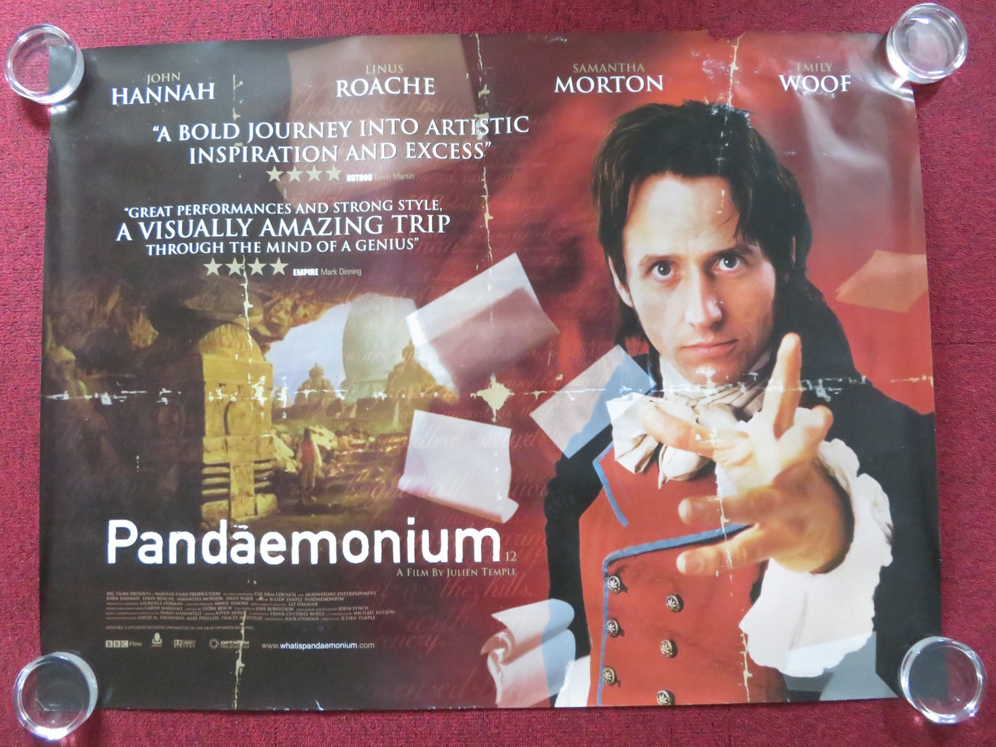 PANDAEMONIUM UK QUAD ROLLED POSTER LINUS ROACHE JOHN HANNAH 2000