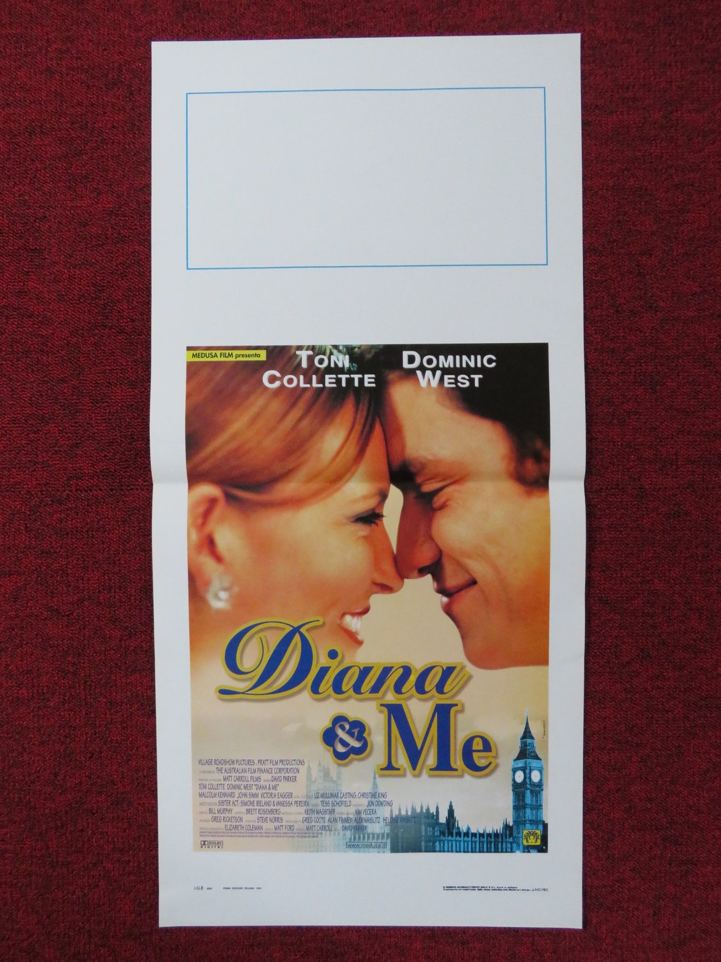 DIANA & ME ITALIAN LOCANDINA POSTER TONI COLLETTE DOMINIC WEST 1999