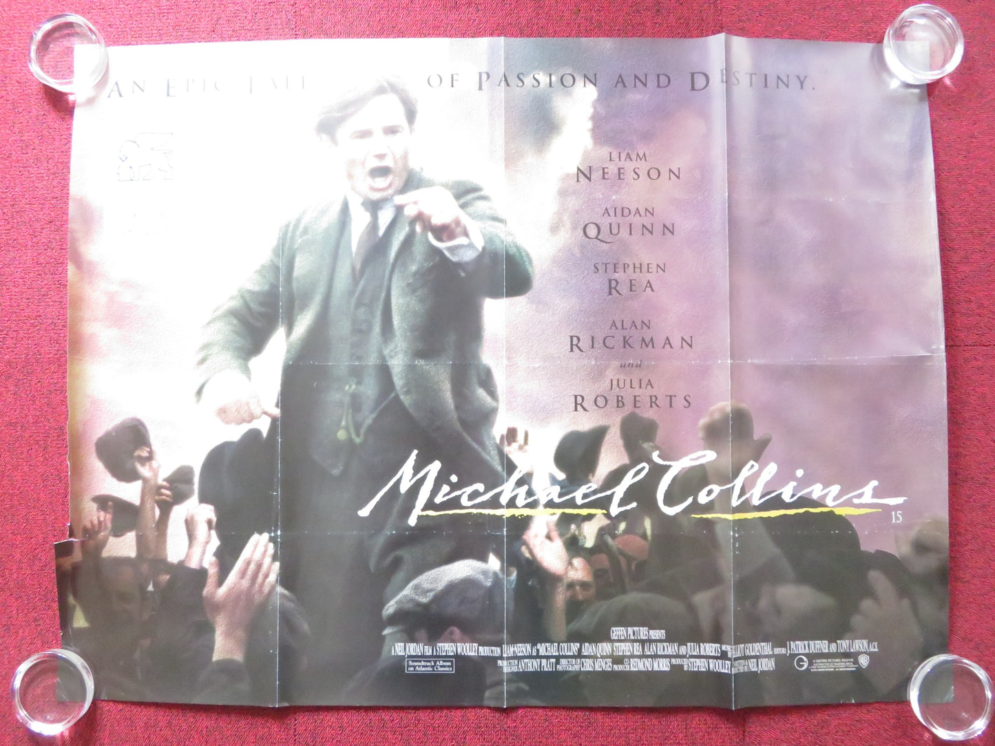 MICHAEL COLLINS UK QUAD (30"x 40") ROLLED POSTER LIAM NEESON JULIA ROBERTS 1996