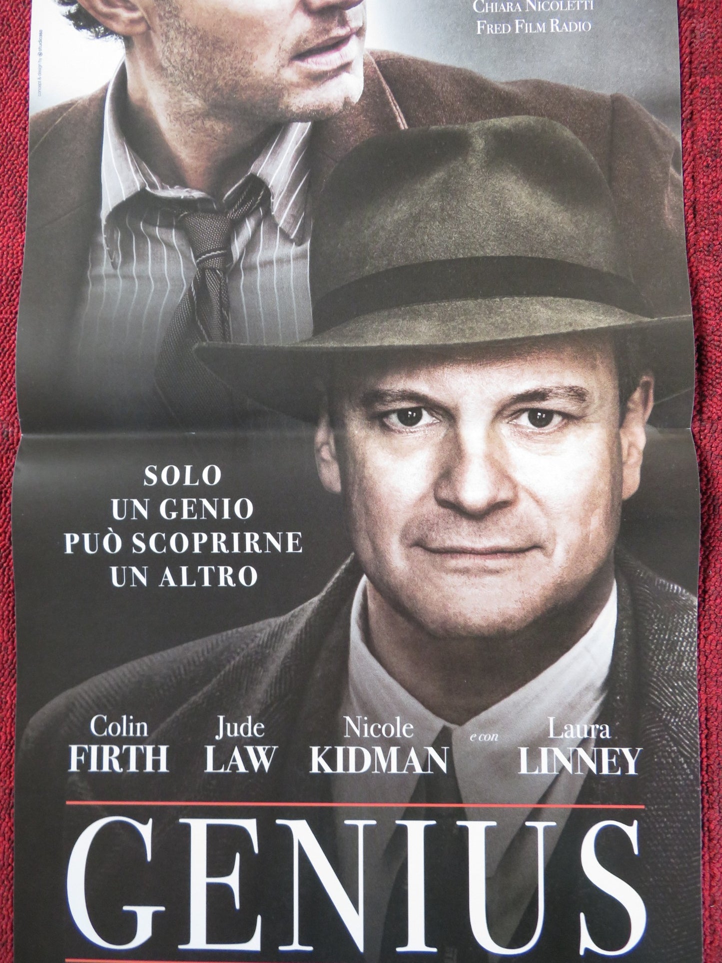 GENIUS ITALIAN LOCANDINA POSTER COLIN FIRTH JUDE LAW 2016