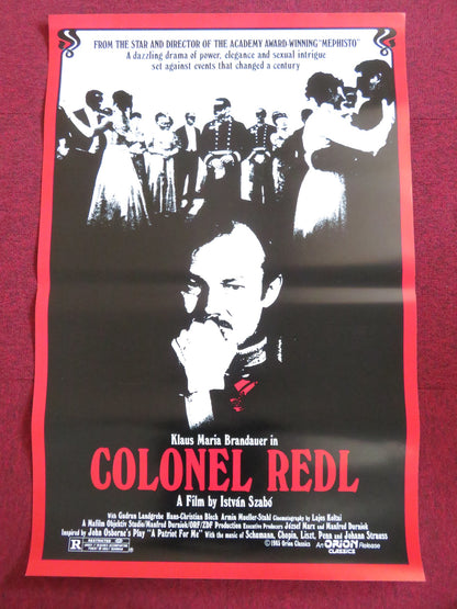 COLONEL REDL US ONE SHEET ROLLED POSTER KLAUS MARIA BRANDAUER 1985