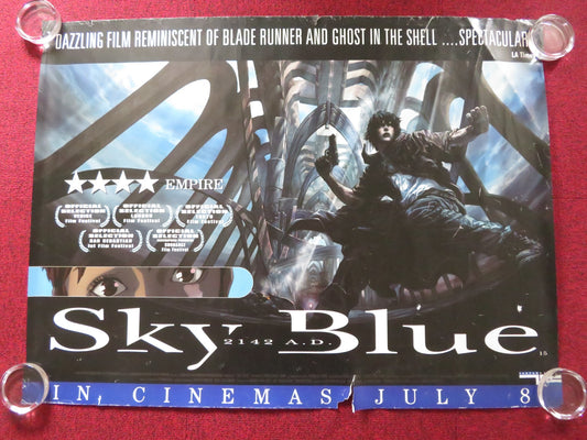 SKY BLUE UK QUAD ROLLED POSTER ANDREW ABLESON CATHY CAVADINI 2003
