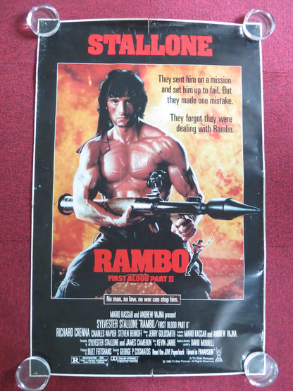 RAMBO: FIRST BLOOD PART II US ONE SHEET ROLLED POSTER SYLVESTER STALLONE 1985