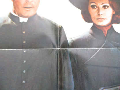 PRIEST'S WIFE FOLDED US ONE SHEET POSTER SOPHIA LOREN MARCELLO MASTROIANNI 1971