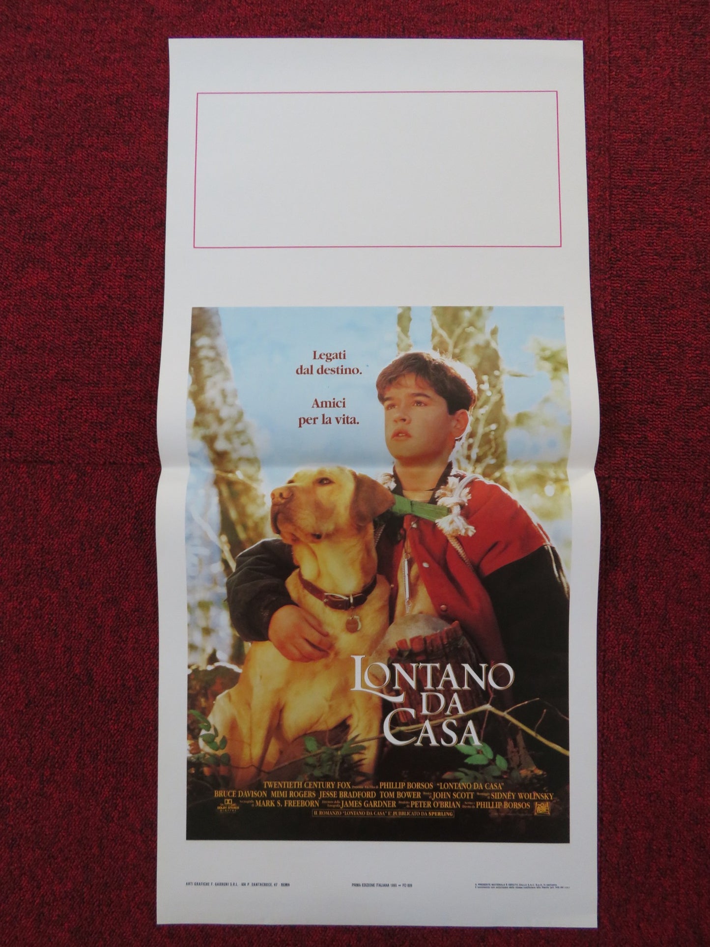 FAR FROM HOME: THE ADVENTURES OF YELLOW DOG ITALIAN LOCANDINA POSTER 1995