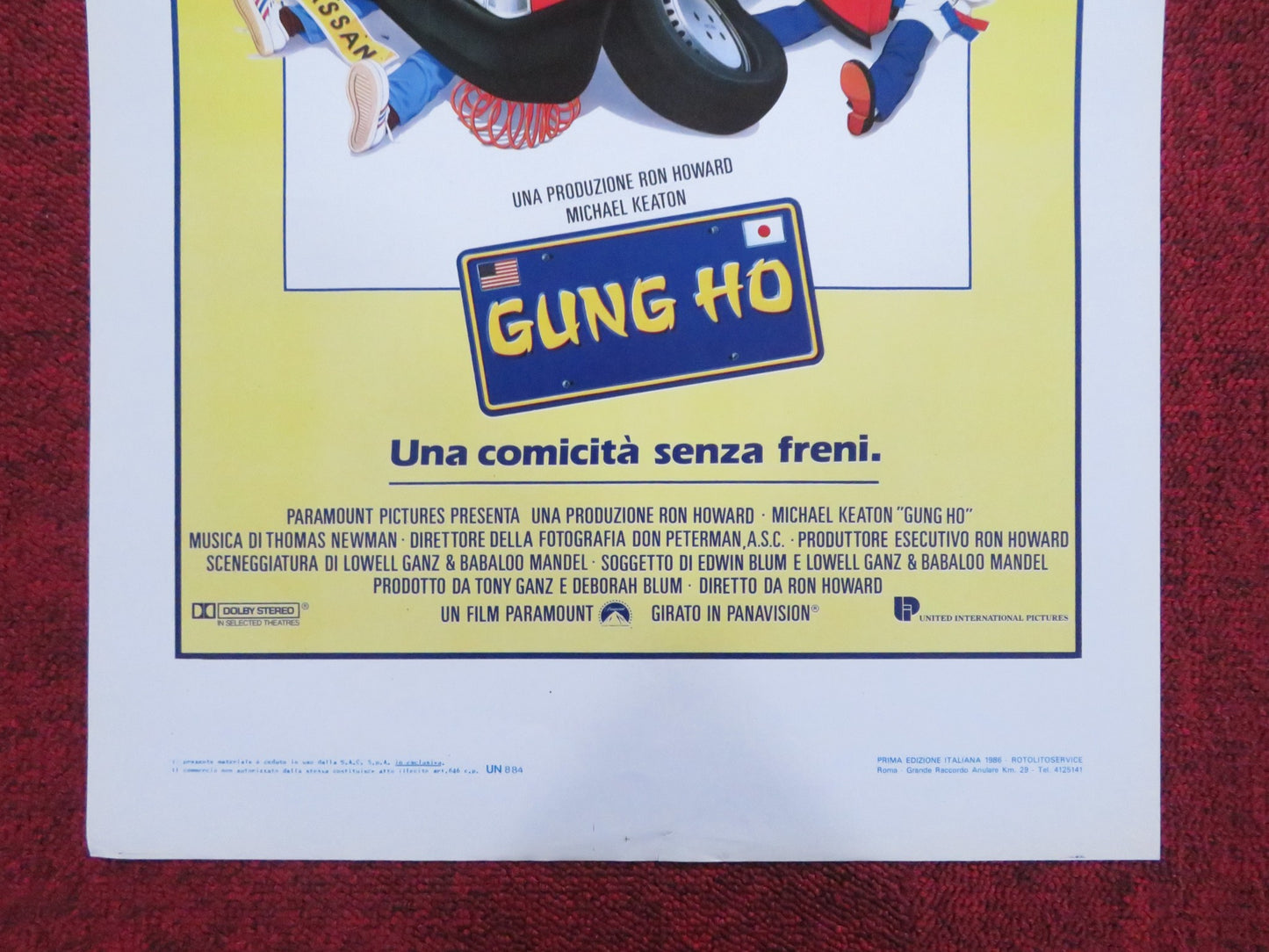 GUNG HO ITALIAN LOCANDINA POSTER MICHAEL KEATON GEDDE WATANABE 1986