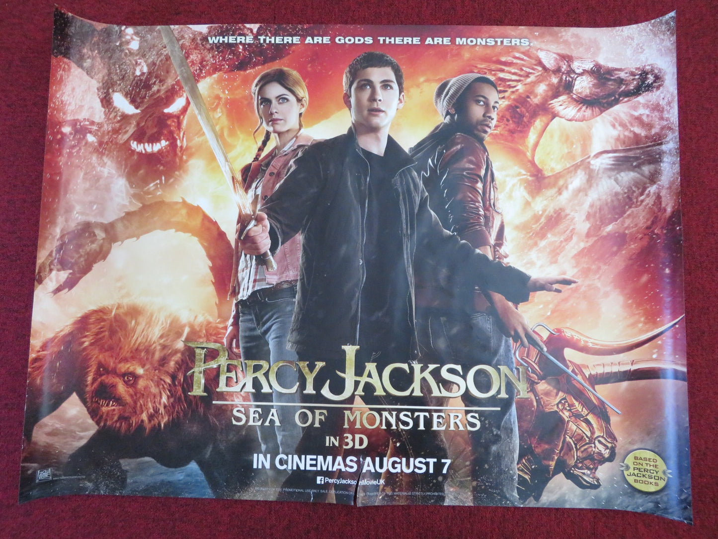 PERCY JACKSON: SEA OF MONSTERS UK QUAD (30"x 40") ROLLED POSTER 2013