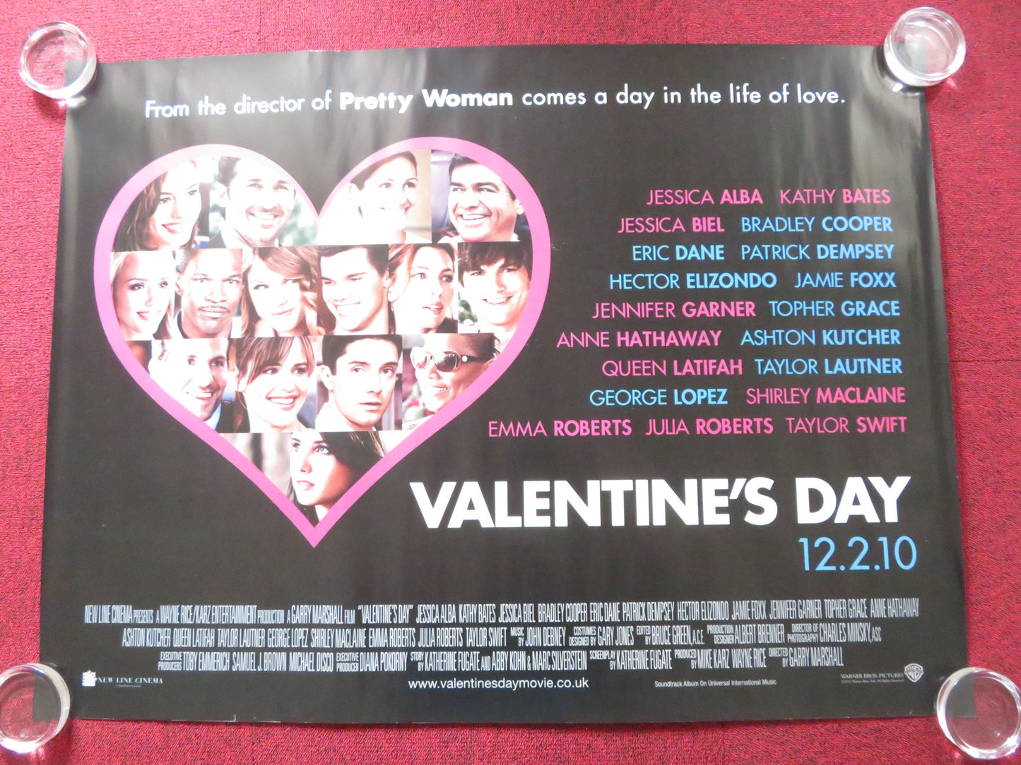 VALENTINE'S DAY UK QUAD (30"x 40") ROLLED POSTER JESSICA ALBA B. COOPER 2010