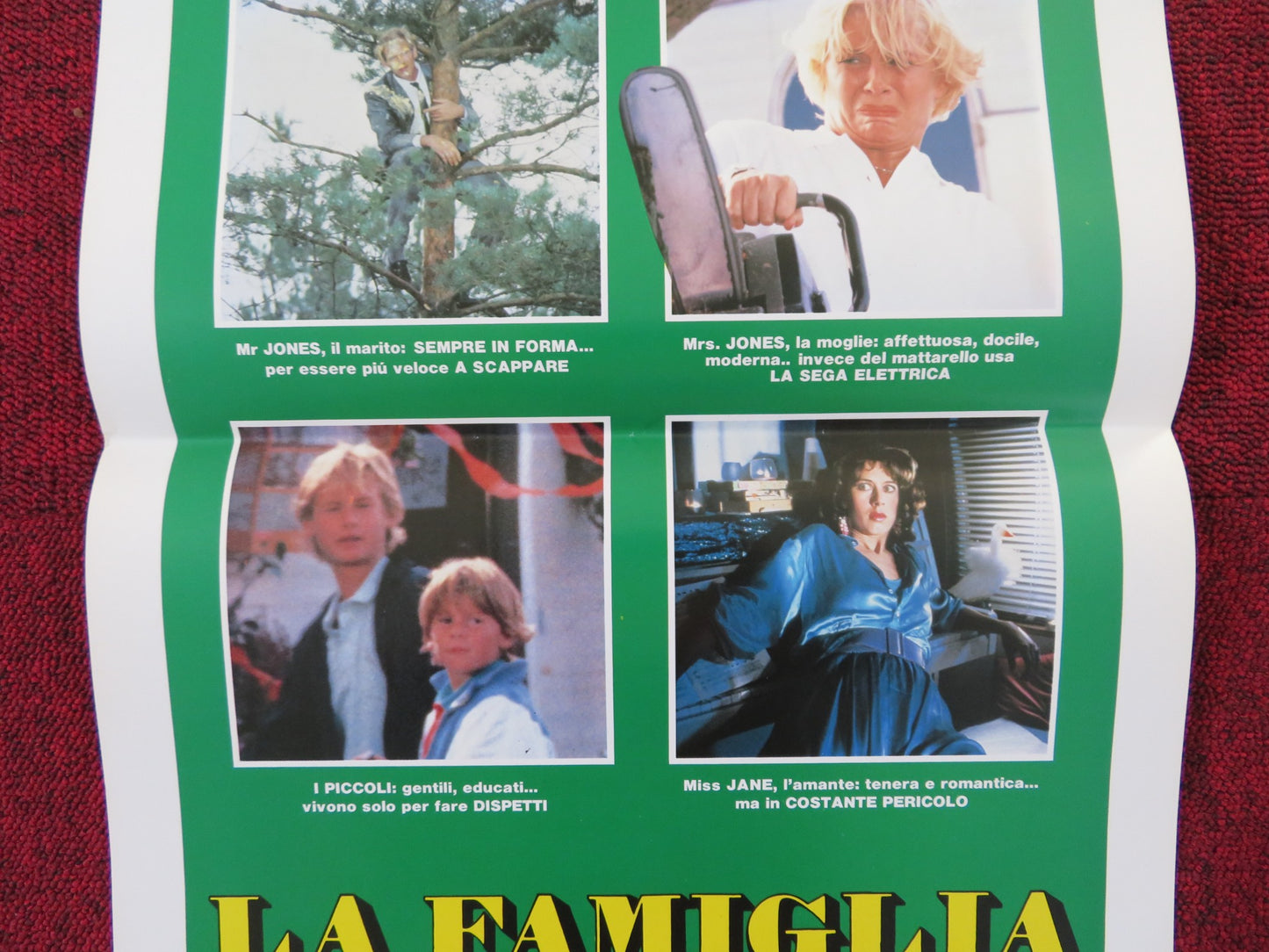 LA FAMIGLIA PIU' PAZZA DEL MONDO ITALIAN LOCANDINA POSTER PETER FABER 1987