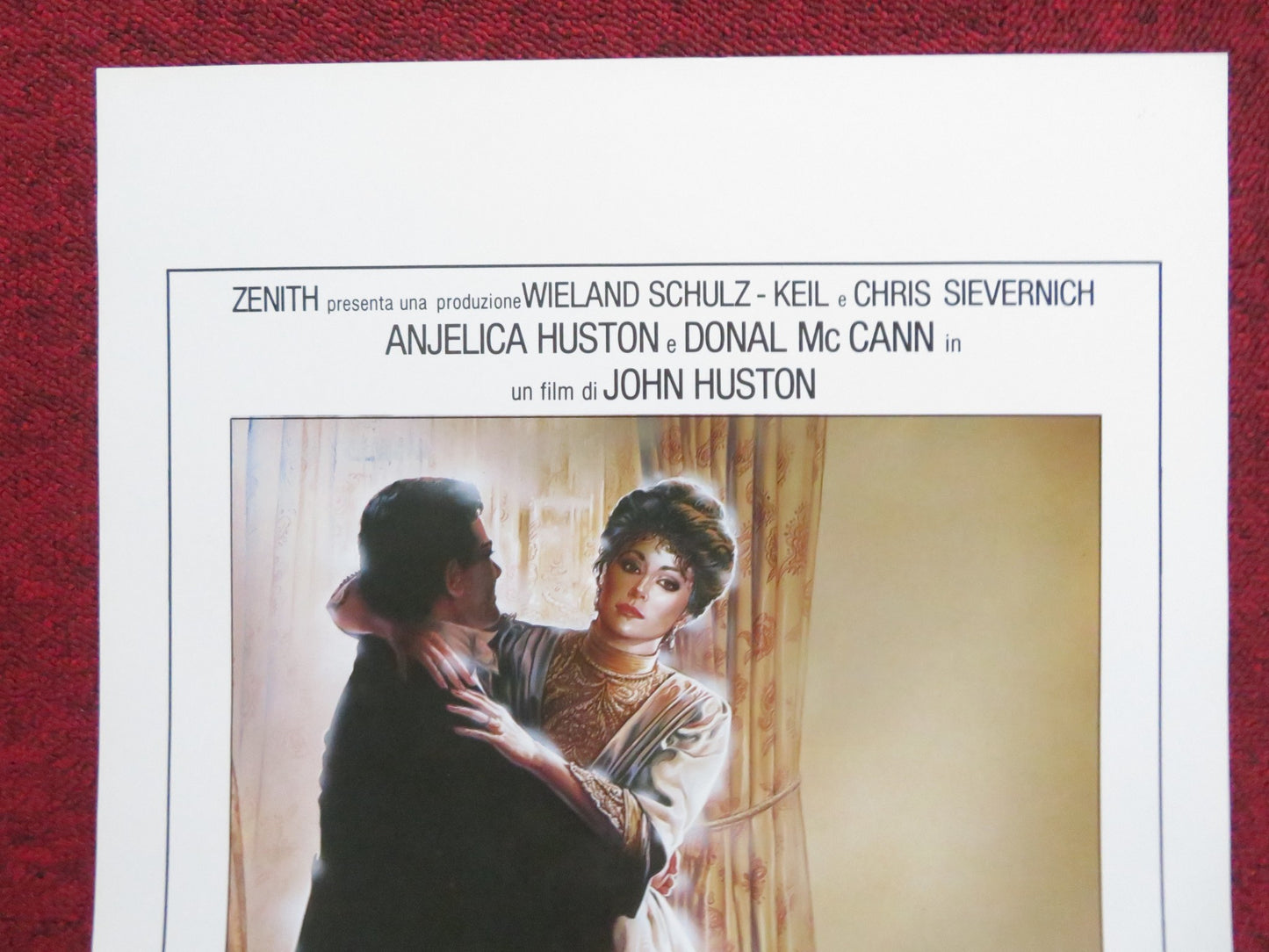 THE DEAD ITALIAN LOCANDINA POSTER ANJELICA HUSTON DONAL MCCANN 1987