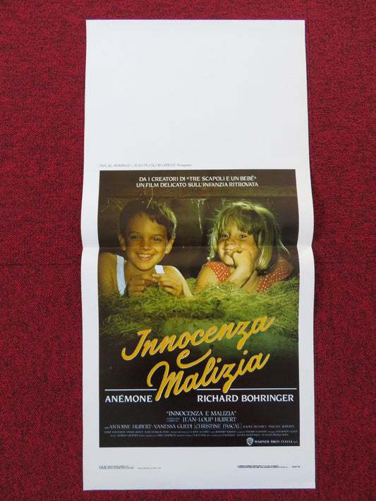 INNOCENZA E MALIZIA ITALIAN LOCANDINA POSTER ANEMONE RICHARD BOHRINGER 1988