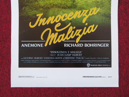 INNOCENZA E MALIZIA ITALIAN LOCANDINA POSTER ANEMONE RICHARD BOHRINGER 1988