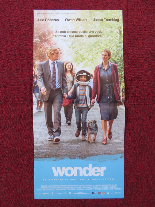 WONDER ITALIAN LOCANDINA POSTER JULIA ROBERTS OWEN WILSON 2017