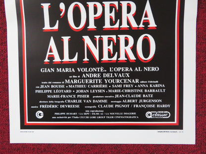 L'OPERA AL NERO ITALIAN LOCANDINA POSTER GIAN MARIA VOLONTE 1988