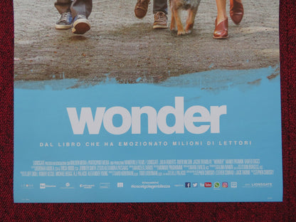 WONDER ITALIAN LOCANDINA POSTER JULIA ROBERTS OWEN WILSON 2017