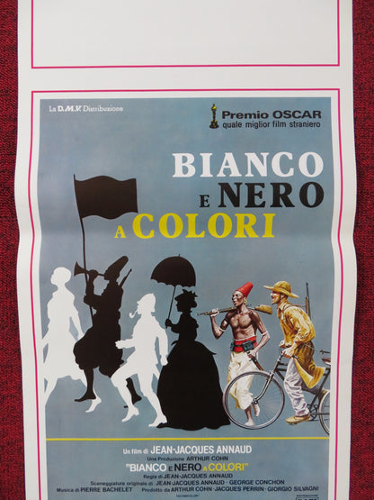 BIANCO E NERO A COLORI ITALIAN LOCANDINA POSTER JEAN CARMET JACQUES DUFILHO 1988