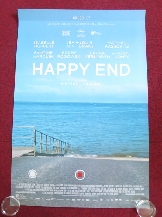 HAPPY END- b US ONE SHEET ROLLED POSTER ISABELLE HUPPERT J. L. TRINTIGNANT 2017