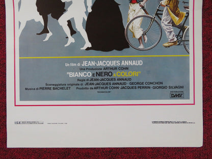 BIANCO E NERO A COLORI ITALIAN LOCANDINA POSTER JEAN CARMET JACQUES DUFILHO 1988