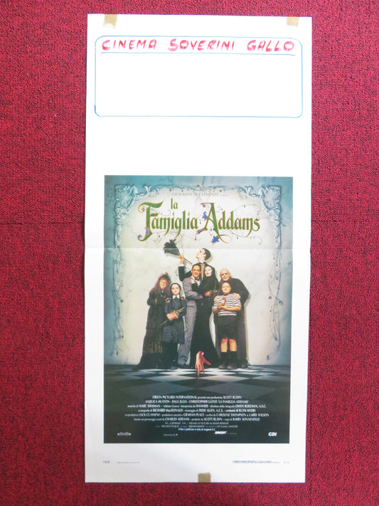 THE ADDAMS FAMILY ITALIAN LOCANDINA POSTER ANJELICA HOUSTON RAUL JULIA 1992