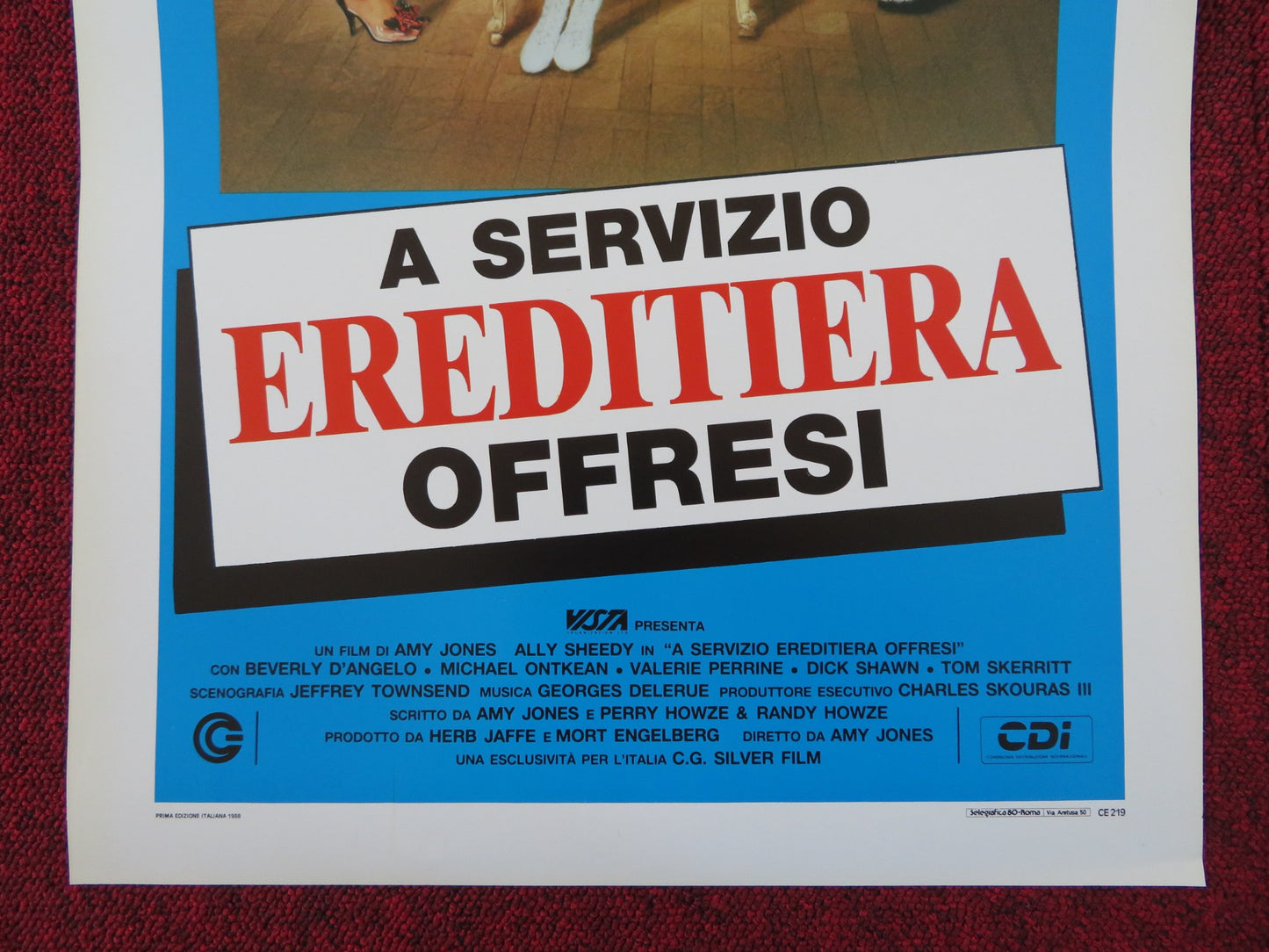 MAID TO ORDER ITALIAN LOCANDINA POSTER ALLY SHEEDY BEVERLY D'ANGELO 1988