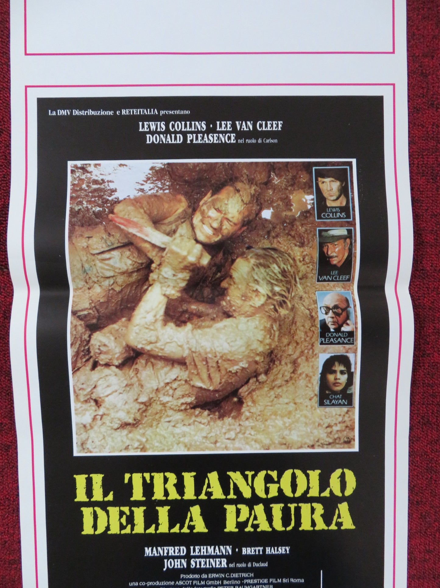 THE COMMANDER ITALIAN LOCANDINA POSTER LEWIS COLLINS LEE VAN CLEEF 1988