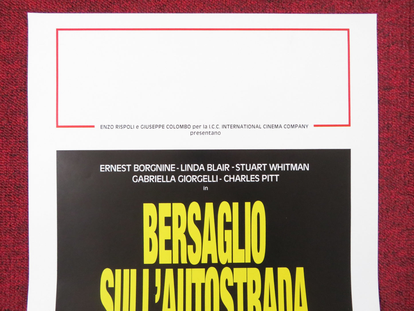 MOVING TARGET ITALIAN LOCANDINA POSTER ERNEST BORGNINE LINDA BLAIR 1989