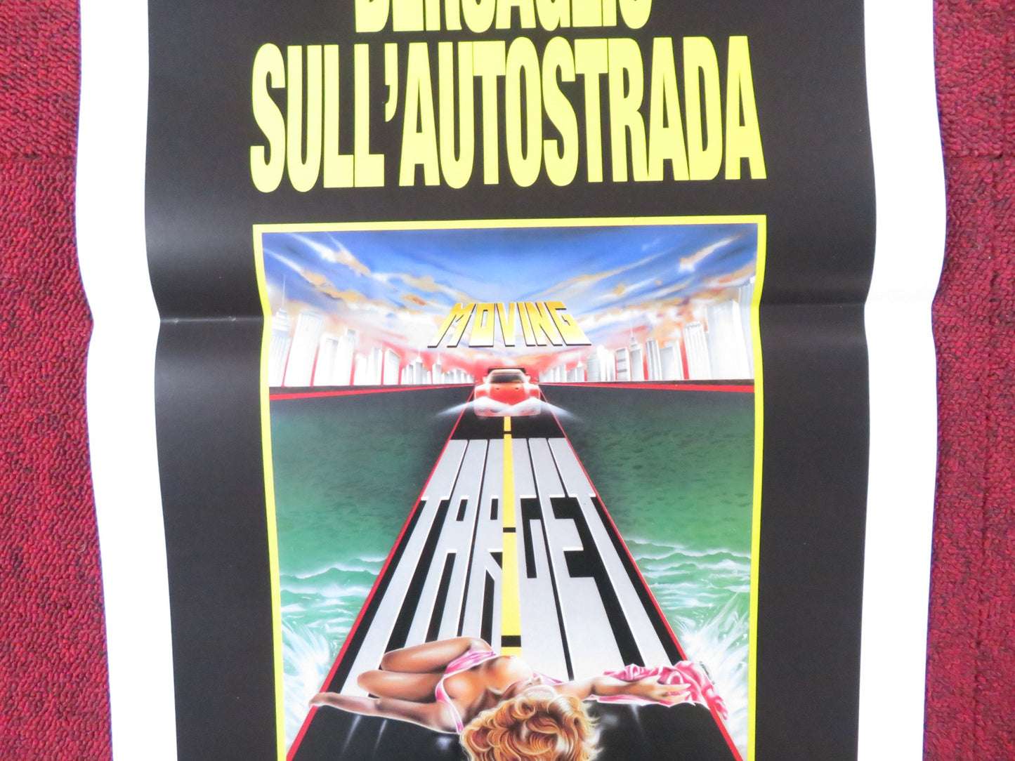 MOVING TARGET ITALIAN LOCANDINA POSTER ERNEST BORGNINE LINDA BLAIR 1989