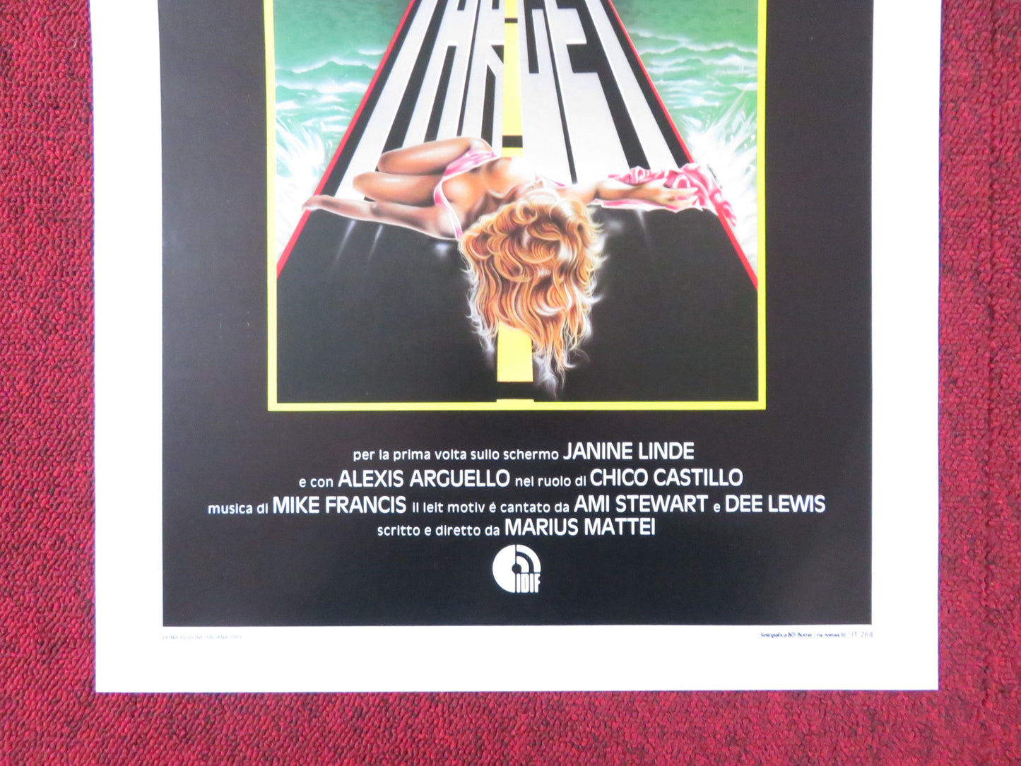 MOVING TARGET ITALIAN LOCANDINA POSTER ERNEST BORGNINE LINDA BLAIR 1989