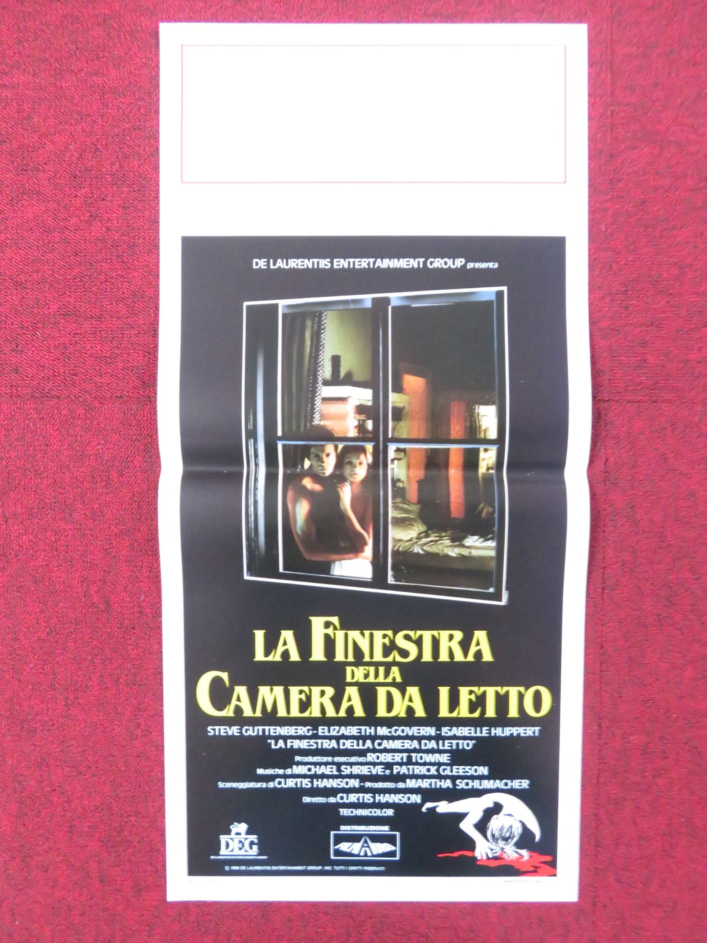 THE BEDROOM WINDOW ITALIAN LOCANDINA POSTER STEVE GUTTENBERG 1987