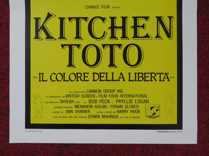 THE KITCHEN TOTO ITALIAN LOCANDINA POSTER CANNON BOB PECK PHYLLIS LOGAN 1989