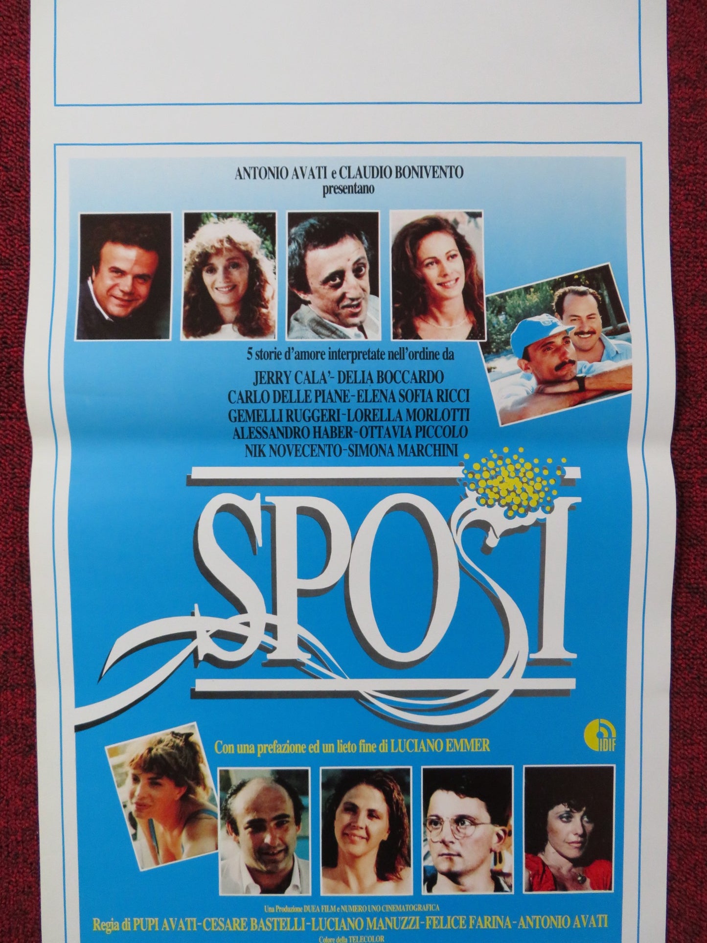 SPOSI ITALIAN LOCANDINA POSTER JERRY CALA DELIA BOCCARDO 1988