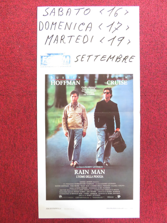 RAIN MAN ITALIAN LOCANDINA POSTER DUSTIN HOFFMAN TOM CRUISE 1989