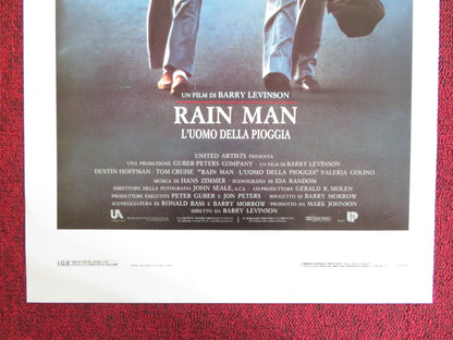 RAIN MAN ITALIAN LOCANDINA POSTER DUSTIN HOFFMAN TOM CRUISE 1989