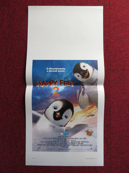 HAPPY FEET TWO ITALIAN LOCANDINA POSTER ELIJAH WOOD HANK AZARIA 2011