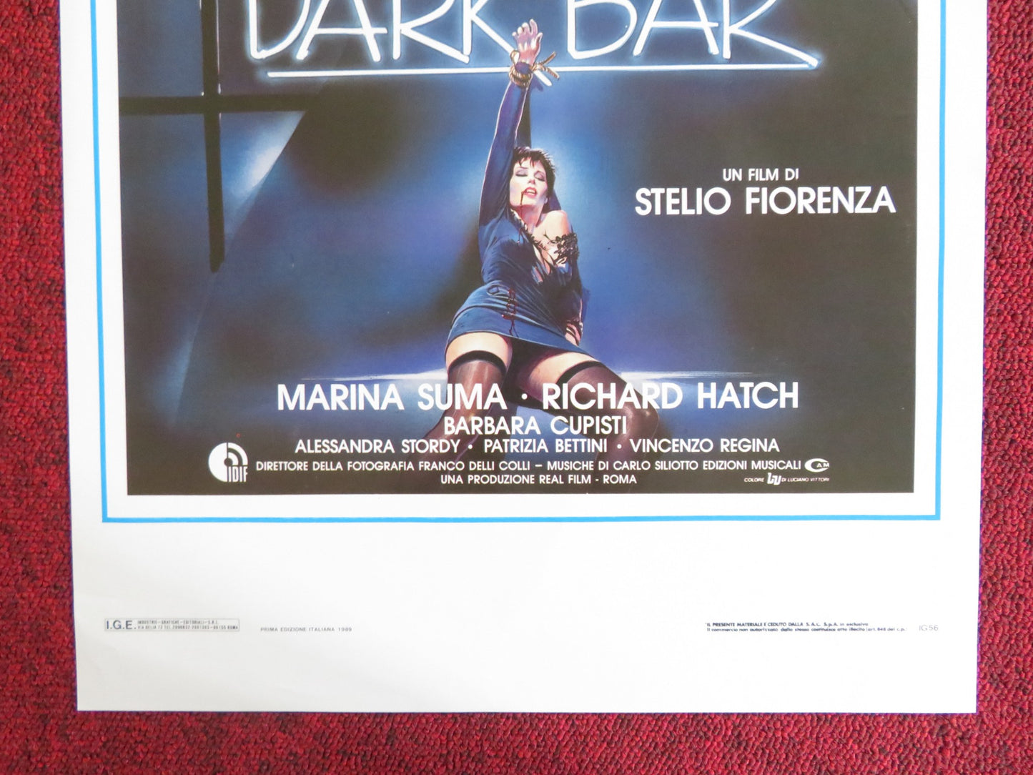 DARK BAR ITALIAN LOCANDINA POSTER MARINA SUMA RICHARD HATCH 1989