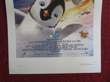 HAPPY FEET TWO ITALIAN LOCANDINA POSTER ELIJAH WOOD HANK AZARIA 2011