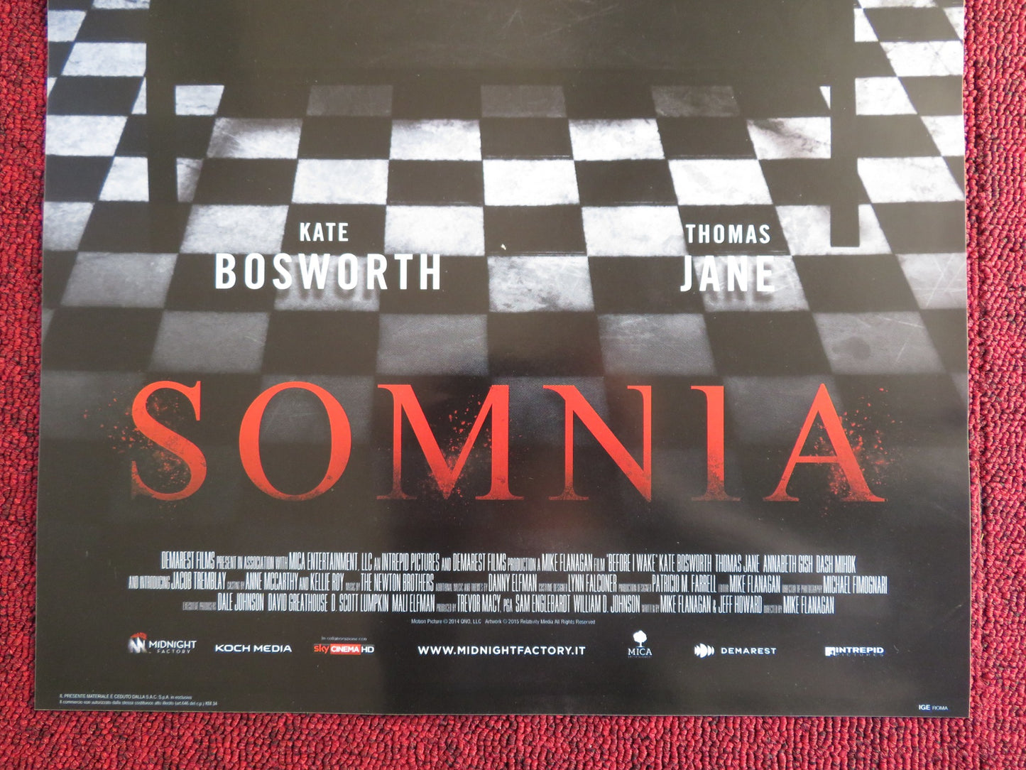 SOMNIA ITALIAN LOCANDINA POSTER KATE BOSWORTH THOMAS JANE 2016