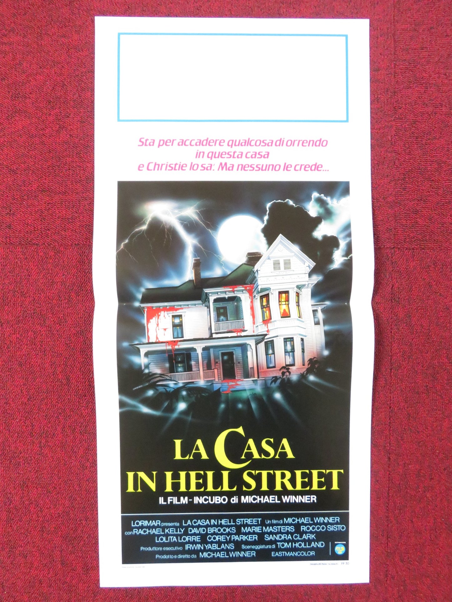 SCREAM FOR HELP ITALIAN LOCANDINA POSTER RACHAEL KELLY DAVID BROOKS 1985